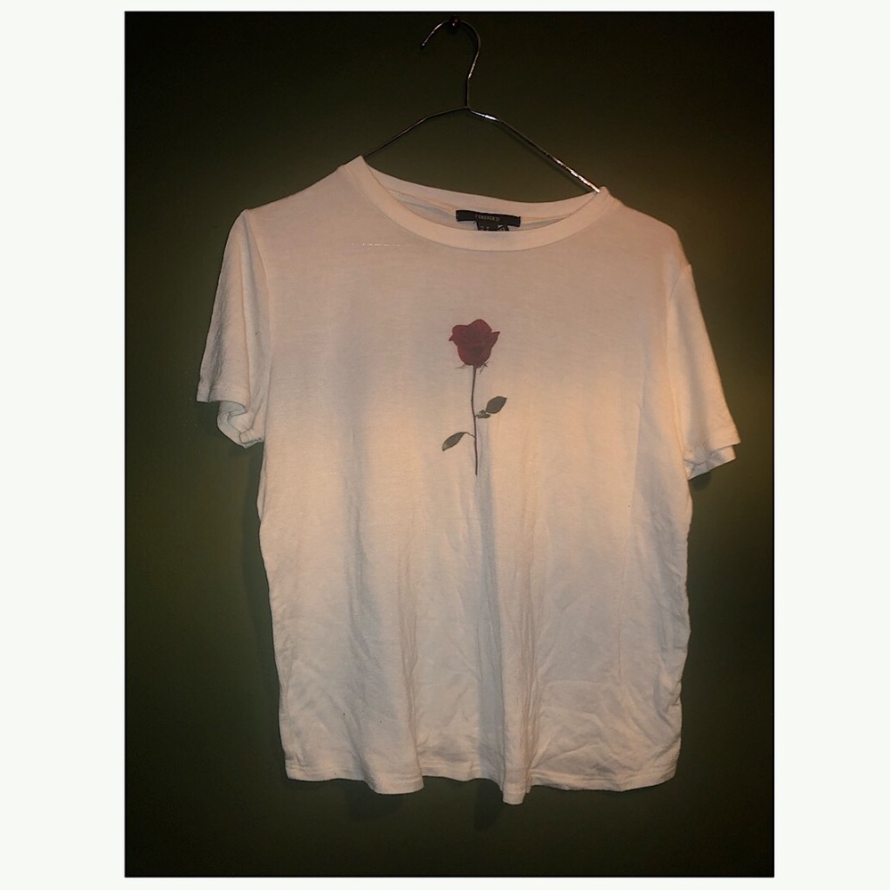Rose white tee